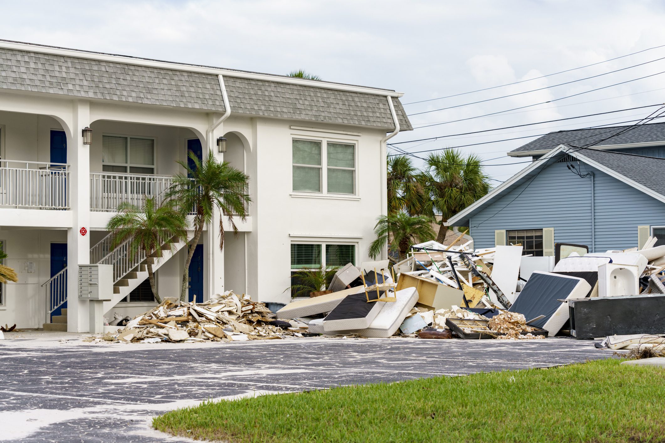 Stock image Hurricane Milton aftermath 2024 St Petersburg Beach Florida 2024